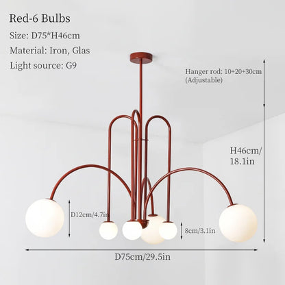 DecorBites™ LED Pendant Chandelier for Living Room Bedroom Decor