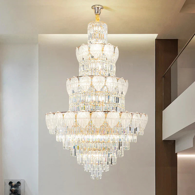 Decorbites™ Kristall-Duplex-Villa-Lüster: Elegante Loft-Wohnungsbeleuchtung im Luxus-Stil für stilvolle Wohnzimmer.