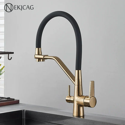 Decorbites™ Gold Filter Küchenarmatur 360° Drehung Reinigungsspülbeckenhahn