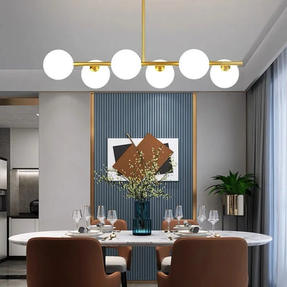 DecorBites™ Gold Glass Ball LED Pendant Light for Kitchen Dining Room Lighting