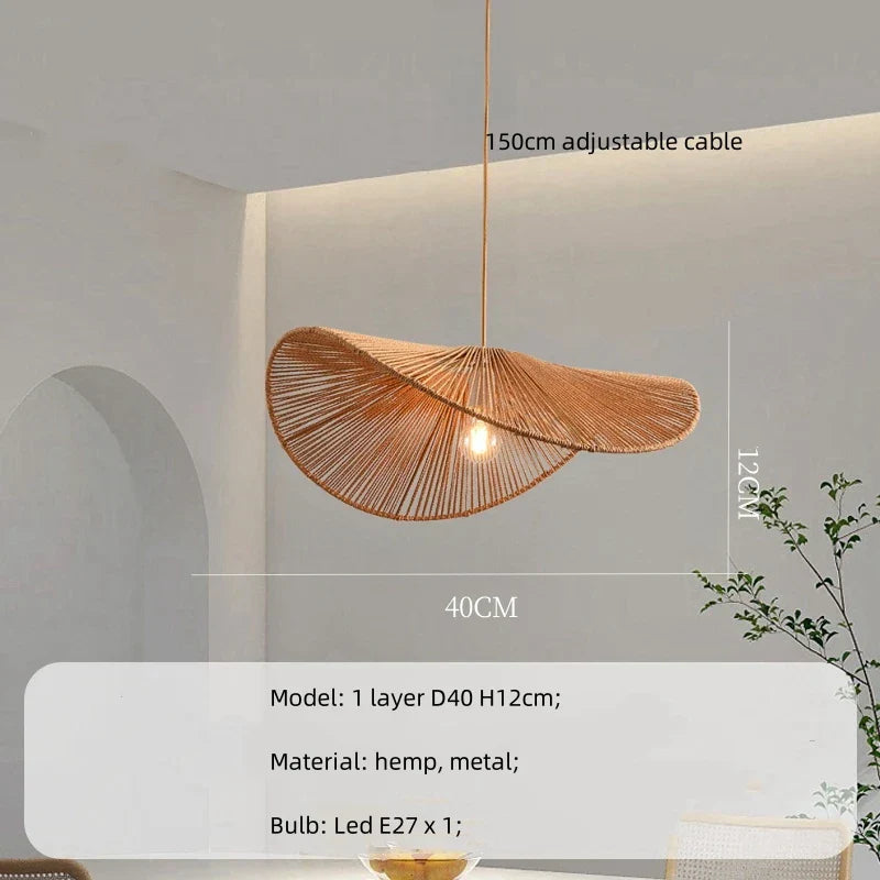 Decorbites™ Hanf-Hängelampen: Wabi Sabi LED-Innenleuchten