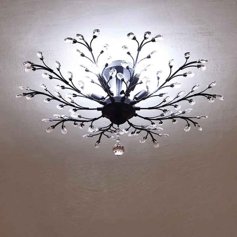 Decorbites™ Kristallbaum-Lüster Deckenleuchte für das Schlafzimmer mit LED E14 Glühbirnen