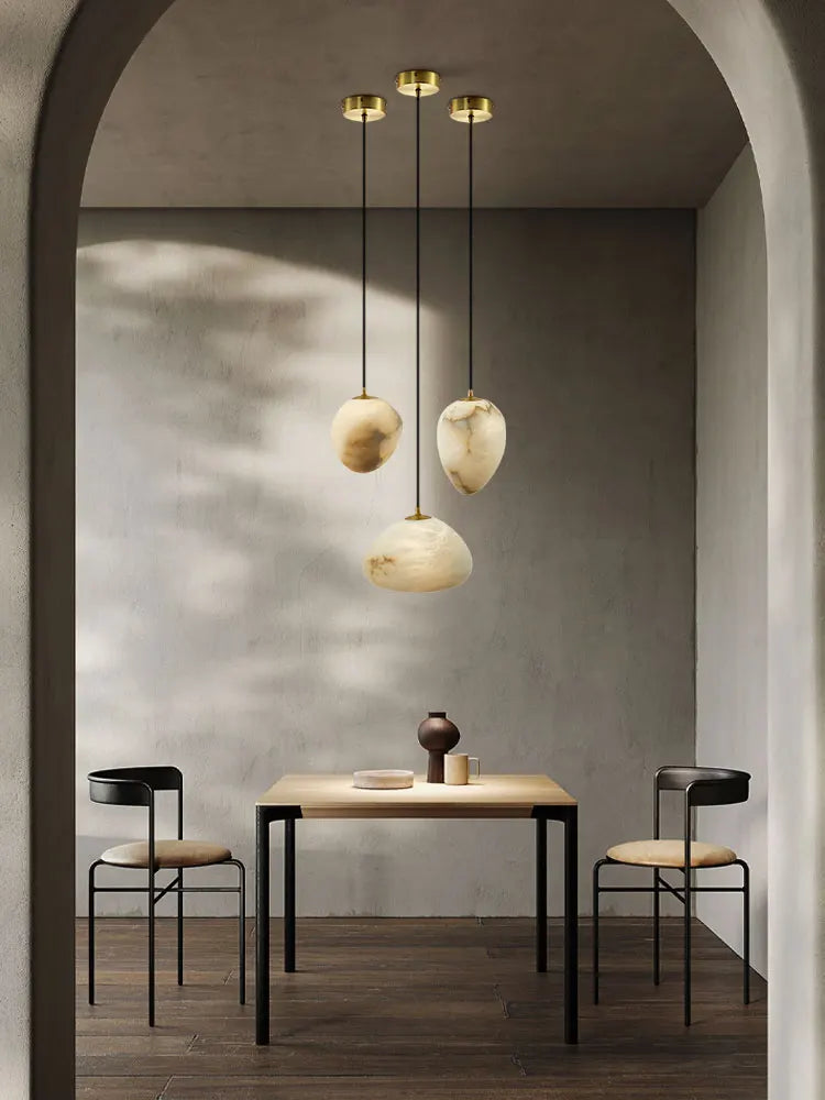 DecorBites™ Geometry Marble LED Chandelier for Living Room Kitchen Island