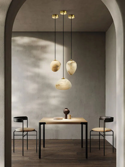 DecorBites™ Geometry Marble LED Chandelier for Living Room Kitchen Island