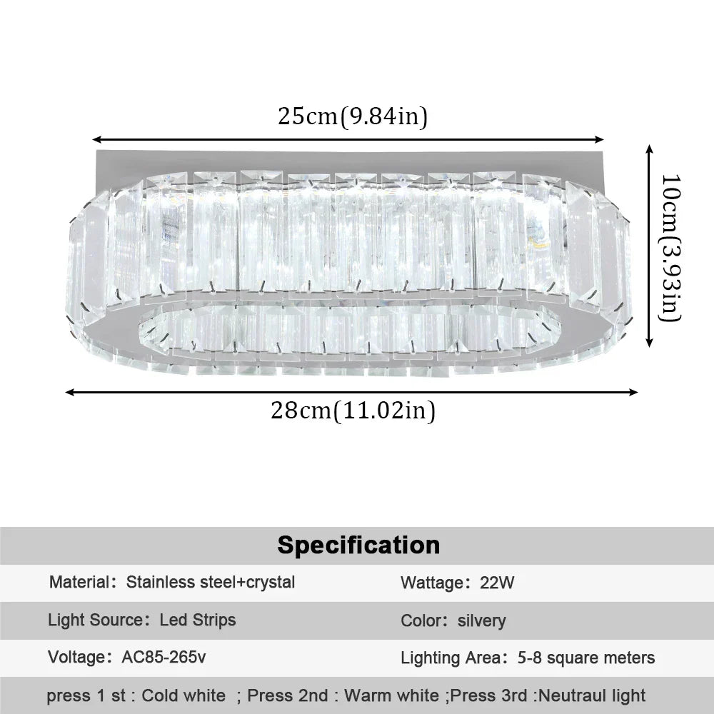Decorbites™ Kristall-Deckenleuchter: Moderne LED-Beleuchtung mit Fernbedienung zum Dimmen für luxuriöse Einrichtung des Zuhauses