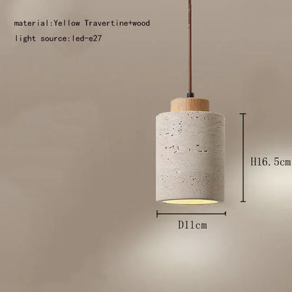 Decorbites™ Elegante Wabi-Sabi-Travertin-Pendantleuchte für Esstisch & Kücheninsel