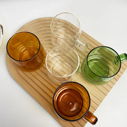 Decorbites™ Glas-Kaffeetasse: Bunte, langlebige, hitzebeständige Tasse für Tee, Saft, Milch