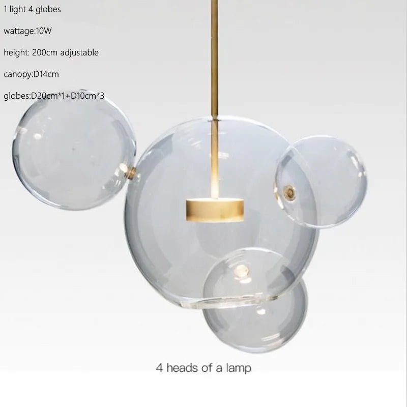 Decorbites™ Glas-Blase-Ball-LED-Kronleuchter Mickey-Licht für moderne Innenräume
