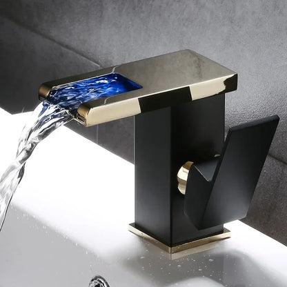 Decorbites™ LED-Wasserfall-Waschtischarmatur - Einhebelmischtapfen in Weiß, Schwarz oder Chrom