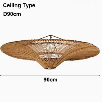 Decorbites™ Handgefertigte Rattan-Hängeleuchte für Esszimmer, Wohnzimmer, Schlafzimmer, Hotel