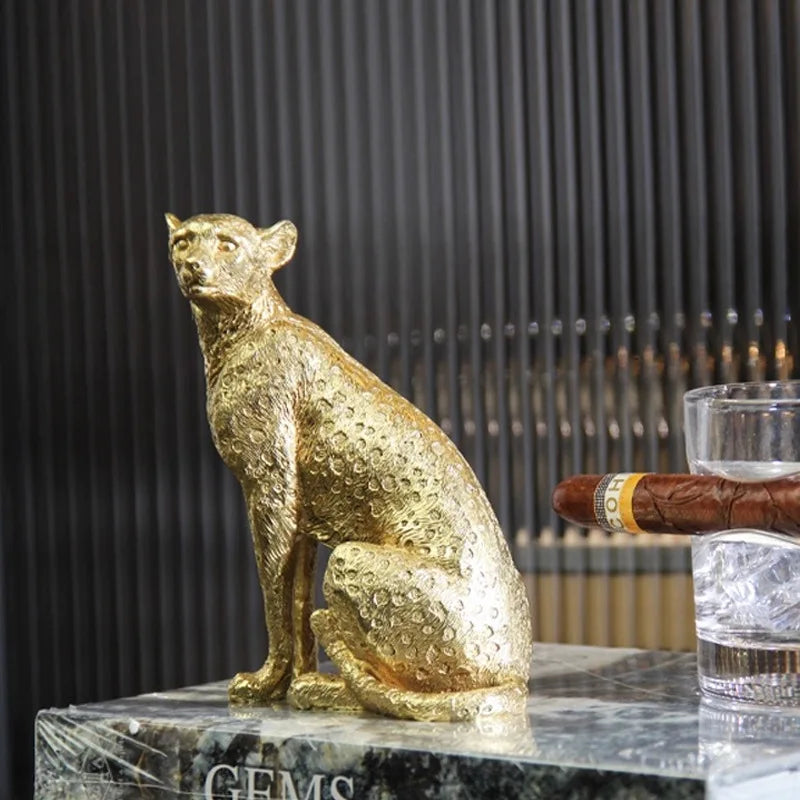 Decorbites™ Leopardmuster Gepard Harzhandwerk: Realistische Dekoration für Zuhause und Büro