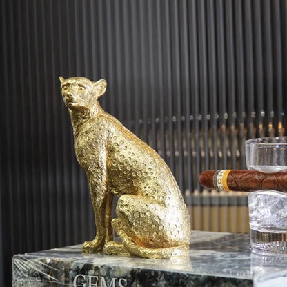 Decorbites™ Leopardmuster Gepard Harzhandwerk: Realistische Dekoration für Zuhause und Büro