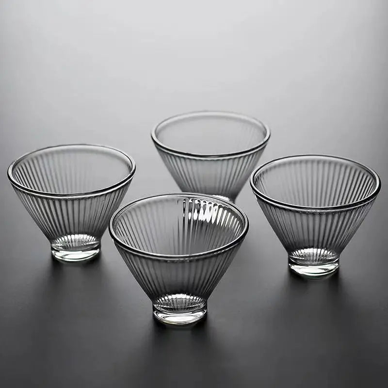 DecorBites™ Japanese Tea Cup Set of Cute Heat-resistant Glass Mugs and Teacups