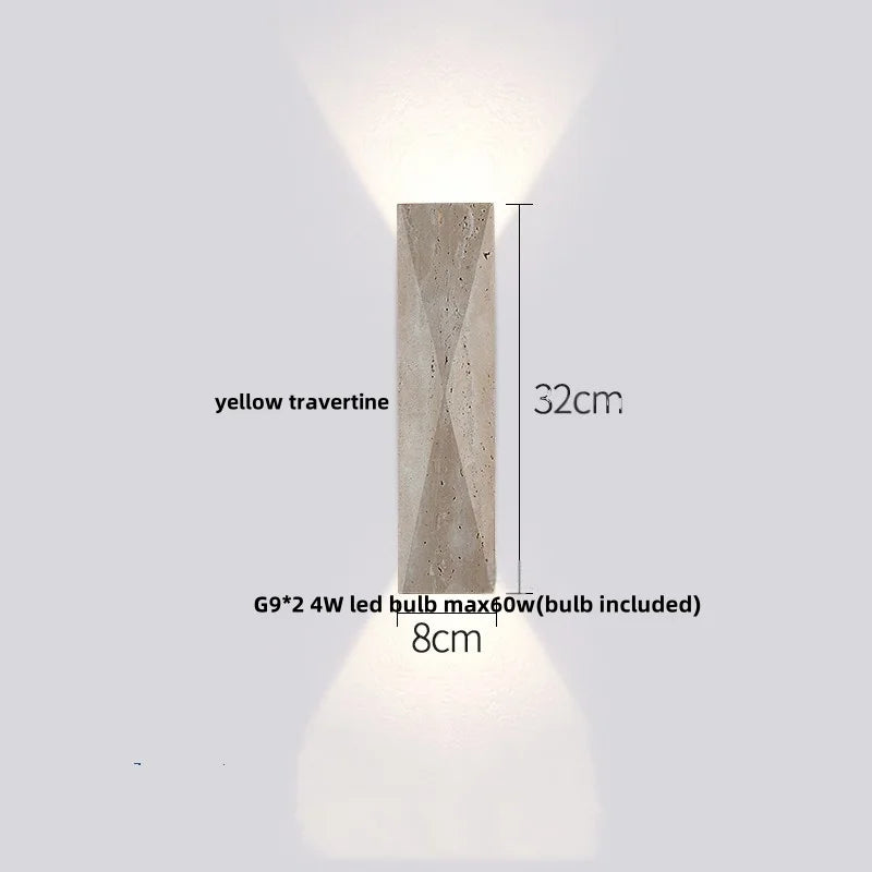 Decorbites™ LED-Wandleuchte für Schlafzimmer, Balkon, Flur – wasserdicht, quadratisch, Terrazzo-Nachttischlampe