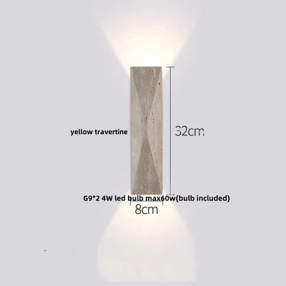 Decorbites™ LED-Wandleuchte für Schlafzimmer, Balkon, Flur – wasserdicht, quadratisch, Terrazzo-Nachttischlampe