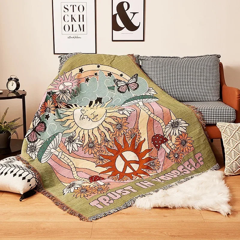 Gothic Cotton Tapestry Blanket