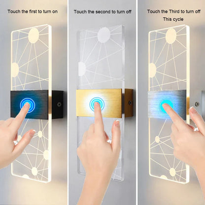 Decorbites™ Acryl-Touch-Sensor-LED-Wandleuchte, moderne Wandlampen, 6W Innenbeleuchtung für die Hausdekoration