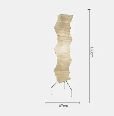 Decorbites™ Japanisches Reispapier-Bodenleuchte von Noguchi Yong für Schlafzimmer- und Salonbeleuchtung