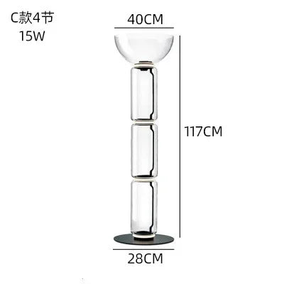 Decorbites™ Glas-LED-Stehlampenbodenleuchte: Modernes nordisches Design für Wohnzimmer- und Schlafzimmerdekoration