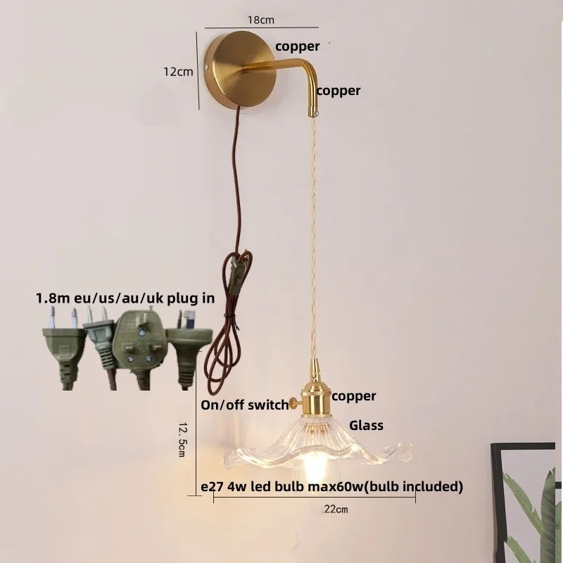 Decorbites™ LED-Wandleuchte Leiste Schlafzimmer Arbeitszimmer Klarer Glas Nachttischlampe Moderne Treppenbeleuchtung