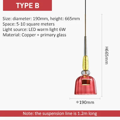 DecorBites™ Glass Pendant Lights for Modern Living Spaces, Bedrooms, and Kitchens