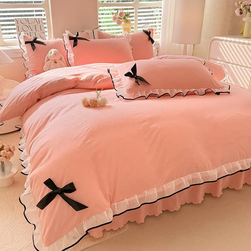 Polyester Lace Bed Skirt