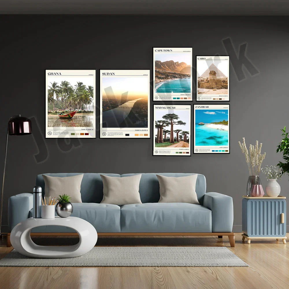 DecorBites™ Africa Landscape Posters Collection