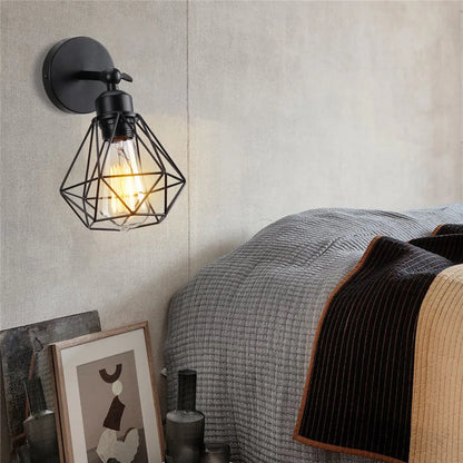 Decorbites™ verstellbare industrielle Vintage-Wandleuchte Eisenkäfig-Wandleuchte für Nachttisch & Badezimmer