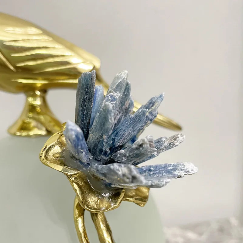 Decorbites™ Goldener Vogel Messingskulptur Moderne Wohnraumausstattung Kunstwerk Statue