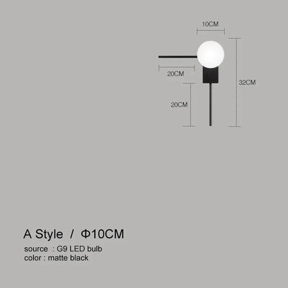 DecorBites™ Glass Ball Wall Lights for Modern Home Decor and Artistic Lighting