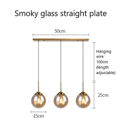 DecorBites™ Glass Pendant Lights: Modern LED Hanging Lamp for Home Lighting Fixtures