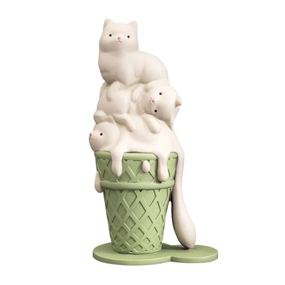 Decorbites™ Eiscreme-Katzen-Skulptur Harz-Figur Moderne Heimdekoration Kreative Tierfigur