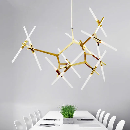 Decorbites™ LED-Kronleuchter: Moderner Gold-Schwarz-Deckenleuchter für Küche, Esszimmer, Wohnzimmer, Schlafzimmer