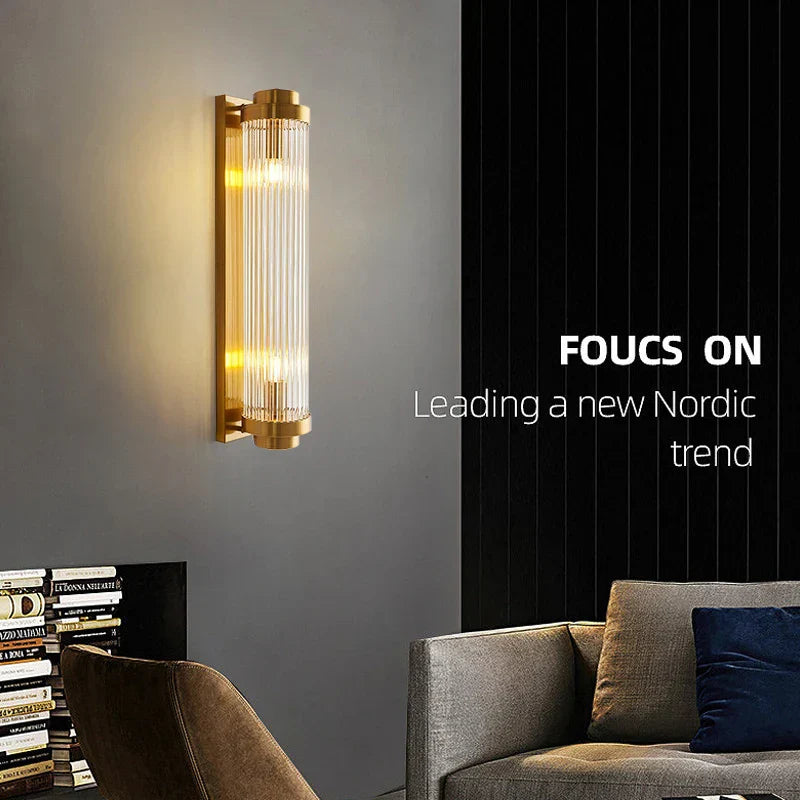 DecorBites™ Crystal LED Wall Lamp Modern Indoor Lighting for Bedroom Living Room Corridor Entryway