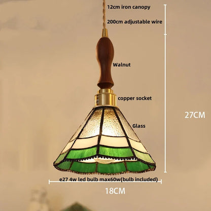Decorbites™ Glas-LED-Hängeleuchte im Tiffany-Stil, handgenäht, für Esszimmerbeleuchtung