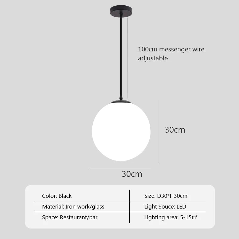 Decorbites™ Glas-Kugelleuchten: Elegante Globus-Hängeleuchten für Zuhause, Restaurant & Bar.