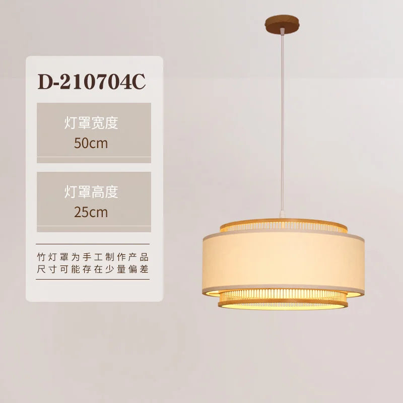 Decorbites™ Japanische Bambus-Hängeleuchte für Wohnzimmer, Esszimmer, Schlafzimmer – Ikone des ruhigen Stils