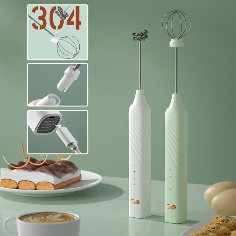 Decorbites™ Elektrischer Milchaufschäumer 3 Geschwindigkeiten Kaffeemixer Eierbesen Schaummacher