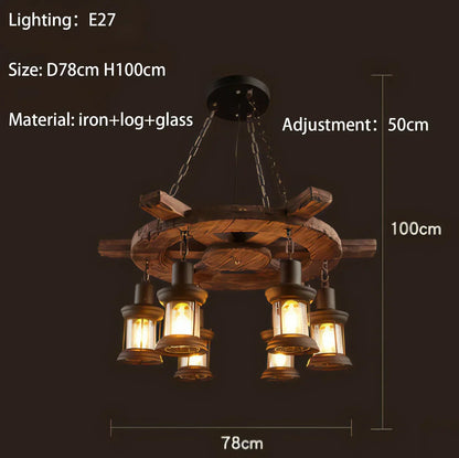 Decorbites™ Eisenrad-LED-Hängeleuchten – Industrielle metallische Glanz-Hängelampen