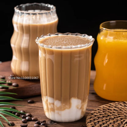Decorbites™ Glas-Kaffeetassen-Set für Tee, Bier, Saft – Hitzebeständige transparente Becher