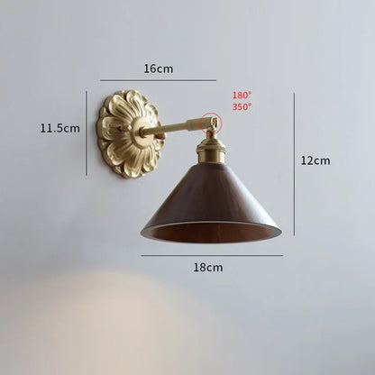 Decorbites™ Grüne Glas-LED-Wandleuchte mit Kupferbasis für Schlafzimmer und Wohnzimmer