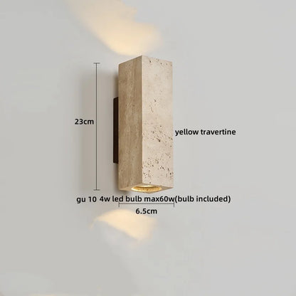 DecorBites™ LED Wall Sconce Modern Nordic Wood Canopy Terrazzo Bathroom Mirror Light