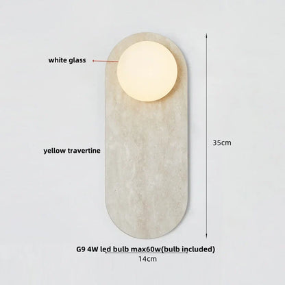 Decorbites™ Glasgloben-LED-Wandleuchte nordisch modern Stein Badezimmerspiegel-Licht