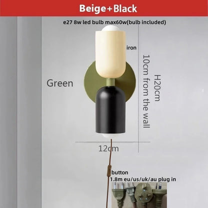 Decorbites™ LED-Wandleuchte Bunte Eisen-Doppelkopf Moderne Nachttischlampe