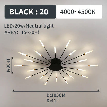Decorbites™ LED-Feuerwerk-Anhängerlampen – Moderne Kronleuchterbeleuchtung für Wohnzimmer und Schlafzimmer
