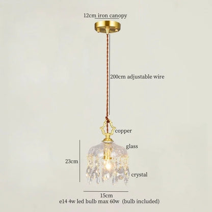 DecorBites™ Crystal Glass LED Pendant Lights for Modern Spaces