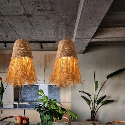 Decorbites™ Handgefertigte Rattan-Hängeleuchte für Wohnzimmer, Schlafzimmer – Japanischer Stil