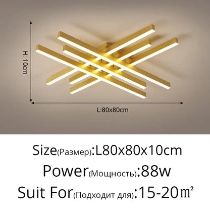 Decorbites™ Gold Schwarz Acryl LED Kronleuchter: Elegante Innenbeleuchtung für Schlafzimmer, Esszimmer, Wohnzimmer
