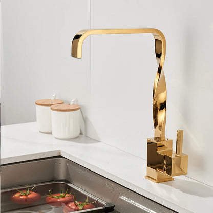 Gold Bathroom Basin Faucet Mixer