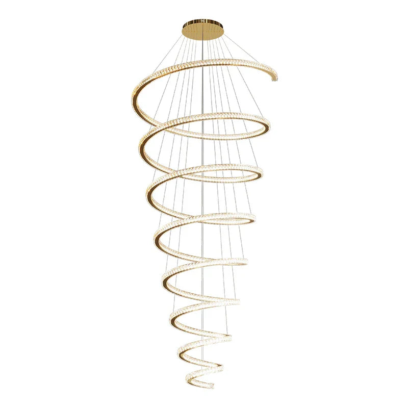 DecorBites™ Crystal Duplex Ring Pendant Light Chandelier